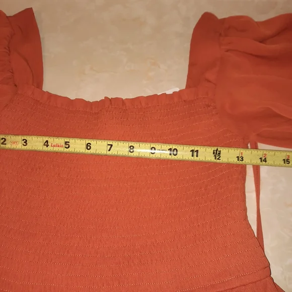 Elegant Rust Tiered Dress - Picture 10 of 15